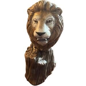 Driftwood Lion Ceramic Bisque Handpainted Statue Doc Holliday Collection